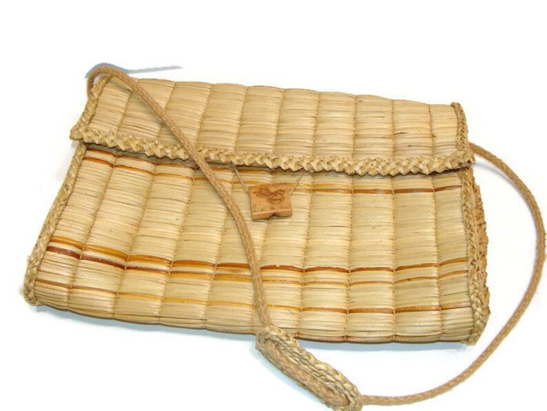 Vintage Large Straw Purse Vintage Straw Handbags Summer Straw Handbags Over the Shoulder Bags