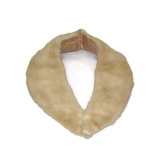 Vintage Cream Fur Collar F02 Fur Collar For Jacket Fur Accessories Fur Collars Fur Trim Vintage Fur Collar