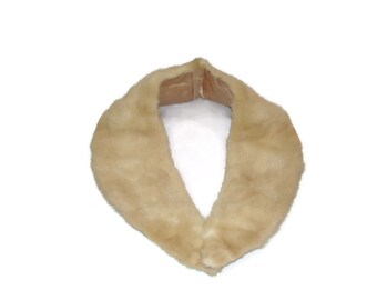 Vintage Cream Fur Collar F02 Fur Collar For Jacket Fur Accessories Fur Collars Fur Trim Vintage Fur Collar