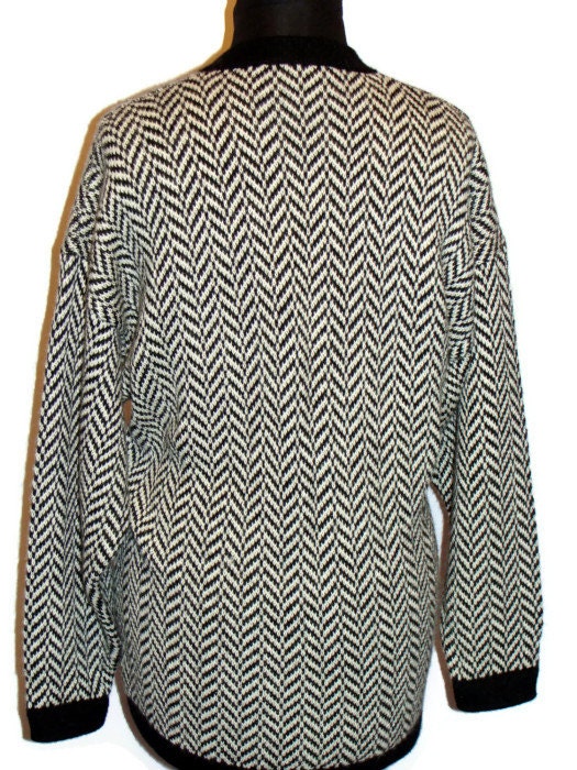 Vintage Chevron Pattern Alpaca Wool Sweater Vintage Wool - Etsy