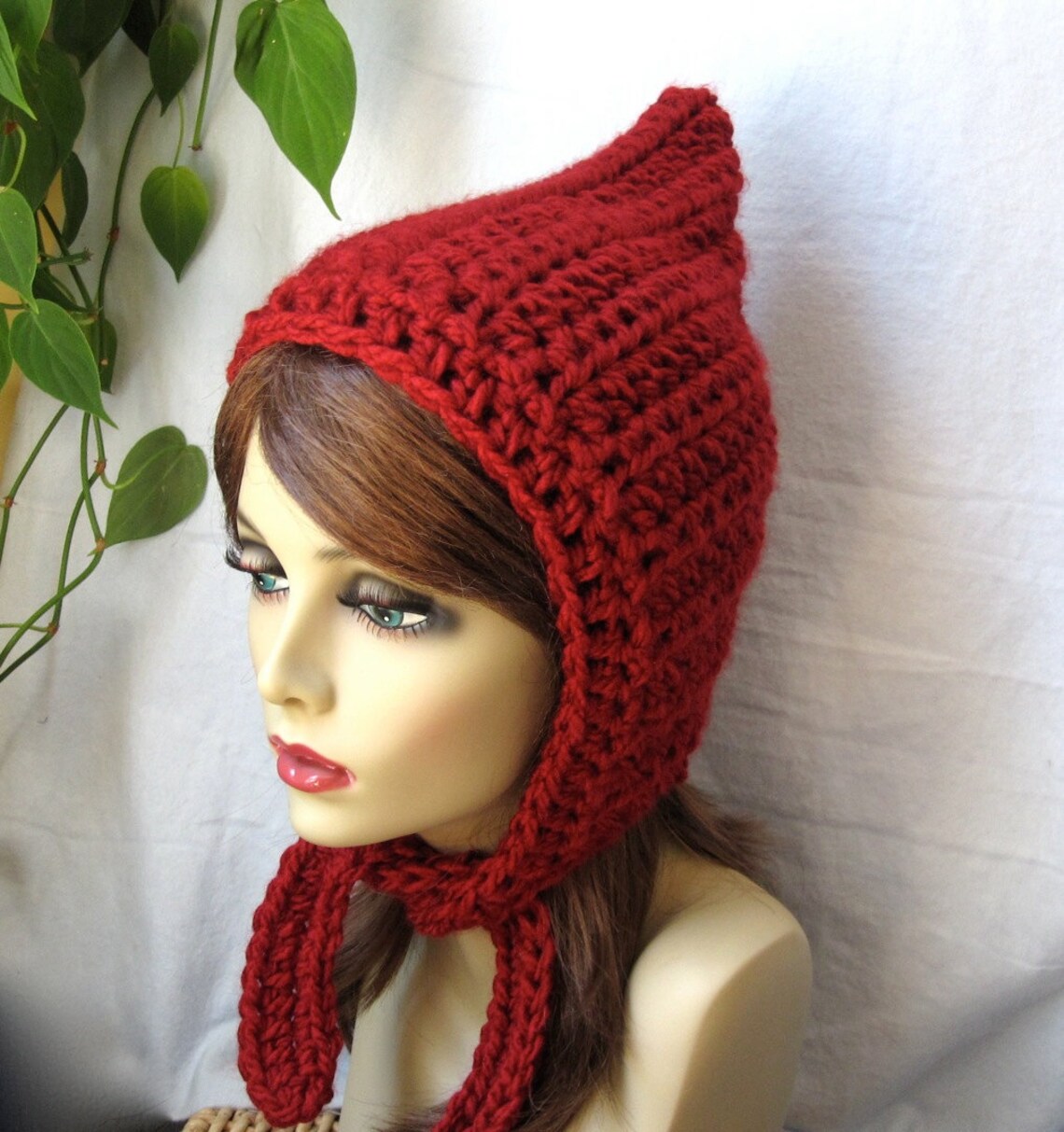 Hoodie Elf Hat Pixie Hat Red Riding Hood Womens Hat Warm - Etsy