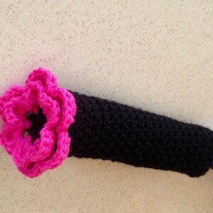 US Open Tennis racquet handle cover, tennis grip cover, overgrip, Barbie Hot Pink Flower, sports gifts for her, Valentines for tennis player