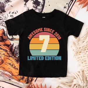 Awesome Since 2018 Shirt, Limited Edition Shirt, 7th Birthday Shirt, Seventh Birthday Shirt, Birthday Shirt, Birthday Boy Shirt