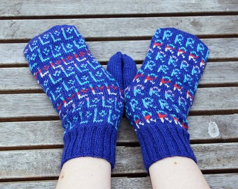 Left and Right Mittens PDF Knitting Pattern