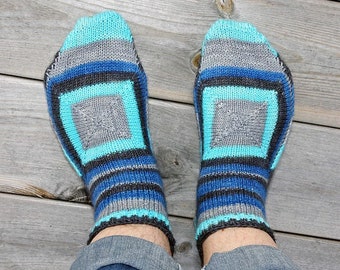 Square Socks PDF Knitting Pattern