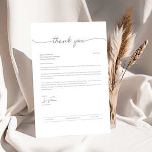 Professional Resignation Letter Two Week Notice Letter Editable in Canva Easier to Use over Google Docs Word or Pages Job Resignation Notice