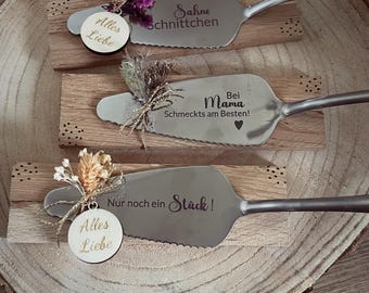 Tortenheber mit individueller Gravur personalisiert I Geschenk Geburtstag, Oma, Mama, Muttertag, Tante