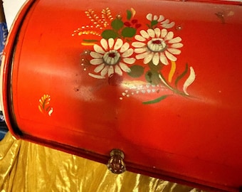 Vintage Ransburg metal bread box