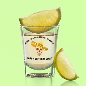 Custom Birthday Shot Glass, Personalized Party Favor, Custom Engraved Shot Glass,  Celebration Gift Mexico birthday shot glasses, Party Shot
