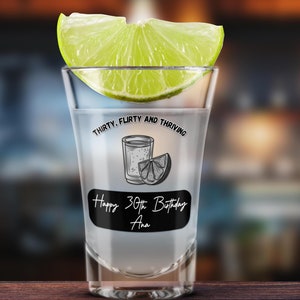 Birthday Shot Glass, Party Shot Glass, Celebration Shot Glass, Shot Glass,  Turbo Shot Glass for 30th, 40th, 50th Birthday, 21st Birthday