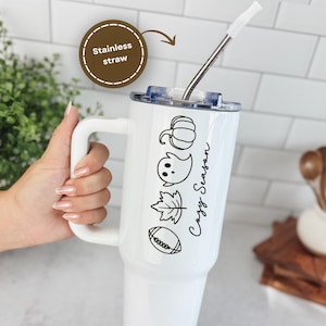 Fall Tumbler, Spooky Season Tumbler, Cozy Season Tumbler, Halloween Candy, Ghosts and Pumpkins Cup | Halloween Tumbler | Spooky Things