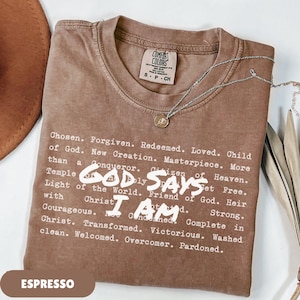 „Gott sagt, ich bin Christ“-Sweatshirt, Bibelvers-Pullover, christliches Sweatshirt für Frauen, Jesus-Weihnachtsgeschenk, Liebe und Gnade Bild 4