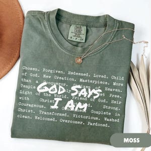 „Gott sagt, ich bin Christ“-Sweatshirt, Bibelvers-Pullover, christliches Sweatshirt für Frauen, Jesus-Weihnachtsgeschenk, Liebe und Gnade Bild 3