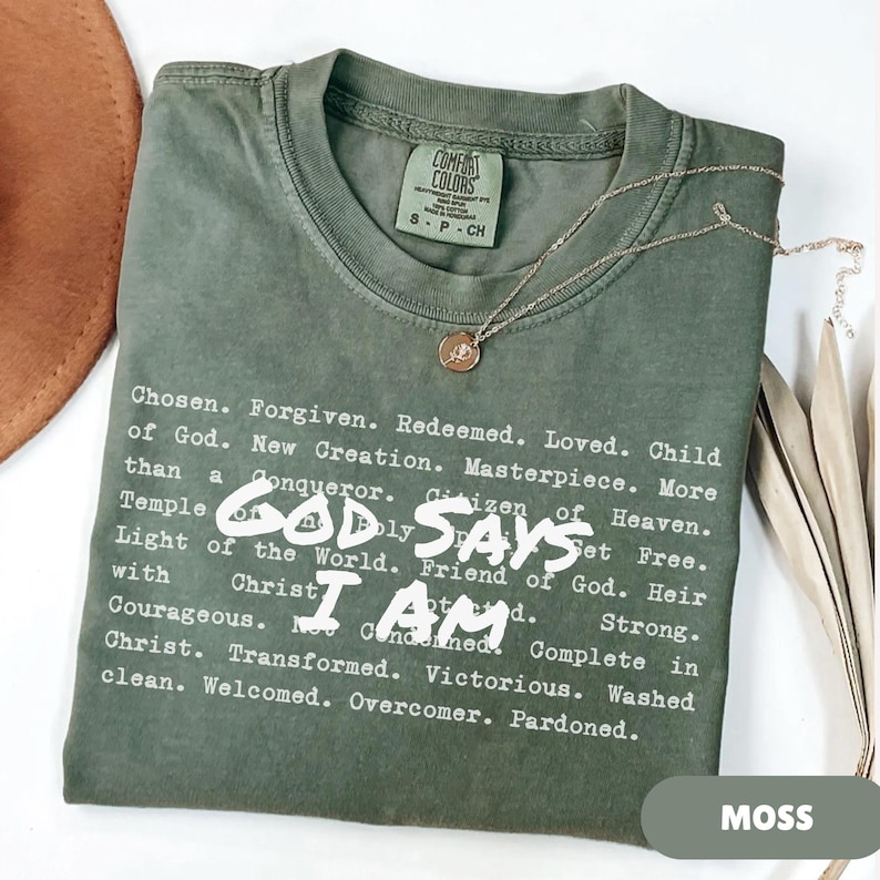 „Gott sagt, ich bin Christ“-Sweatshirt, Bibelvers-Pullover, christliches Sweatshirt für Frauen, Jesus-Weihnachtsgeschenk, Liebe und Gnade Bild 3