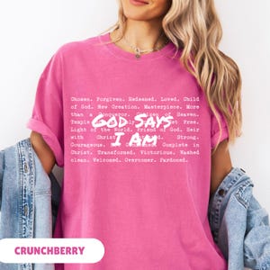 „Gott sagt, ich bin Christ“-Sweatshirt, Bibelvers-Pullover, christliches Sweatshirt für Frauen, Jesus-Weihnachtsgeschenk, Liebe und Gnade Bild 18