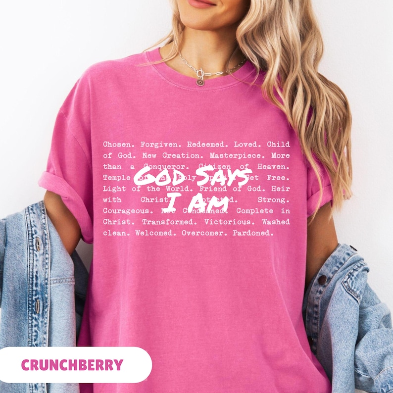 „Gott sagt, ich bin Christ“-Sweatshirt, Bibelvers-Pullover, christliches Sweatshirt für Frauen, Jesus-Weihnachtsgeschenk, Liebe und Gnade Bild 18