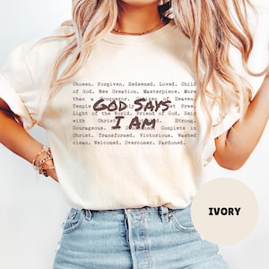 „Gott sagt, ich bin Christ“-Sweatshirt, Bibelvers-Pullover, christliches Sweatshirt für Frauen, Jesus-Weihnachtsgeschenk, Liebe und Gnade Bild 2
