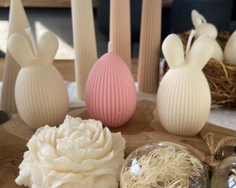 Vela de Páscoa | Decorações de Páscoa | Ideia de presente de Páscoa | Decoração de Páscoa | Vela de ovo de Páscoa | Vela de coelho da páscoa