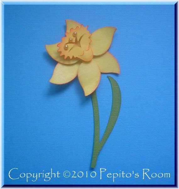 Download Pra Spring Daffodil Accent Svg File Scrapbooking Card Etsy