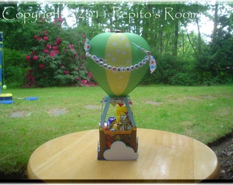 PRB19 What's Up Box Template SVG / Printable PDF Outline - Hot Air Balloon - PR