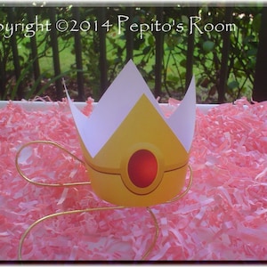 Print-INK Party Crowns - Pesca e Margherita - PDF stampabile digitale fai da te