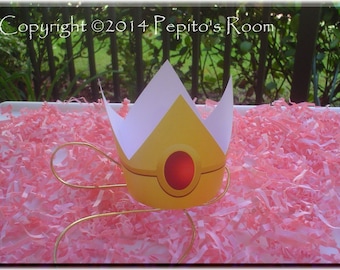 Print-INK Super Mario Bros. Party Crowns - Peach and Daisy - DIY Digital Printable PDF