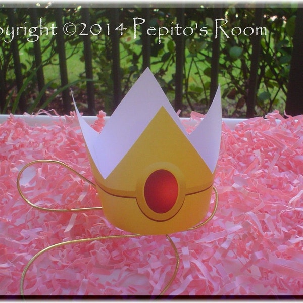 Print-INK Party Crowns - Peach and Daisy - DIY Digital Printable PDF