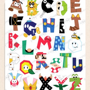 Print-INK Alphabet Poster Wall Art - 16x20 - DIY Digital Printable PDF