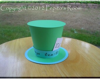 Print-INK Alice In Wonderland Top Hat - Color Printable PDF- Mad Hatter - PR