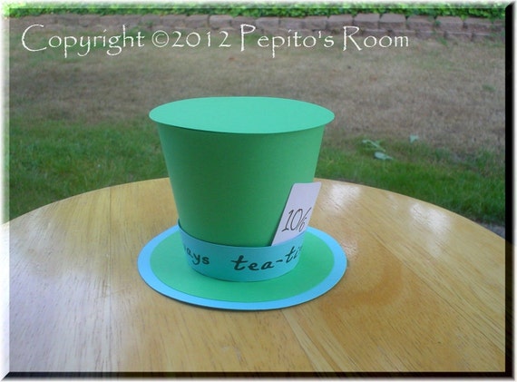 Download Print Ink Alice In Wonderland Top Hat Color Printable Pdf Etsy