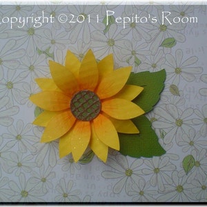 PRA Girasol (Sunflower) Accent SVG file - Scrapbooking, Card making, 3D Projects
