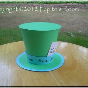Print-INK Wonderland Top Hat - Color Printable PDF- Mad Hatter - PR