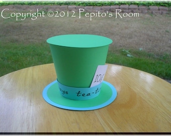 Print-INK Wonderland Top Hat - Color Printable PDF- Mad Hatter - PR