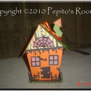 PRB08 Crooked House Box Template SVG / Printable PDF Outline Halloween PR image 3