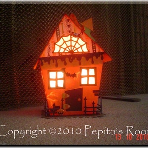 PRB08 Crooked House Box Template SVG / Printable PDF Outline Halloween PR image 1