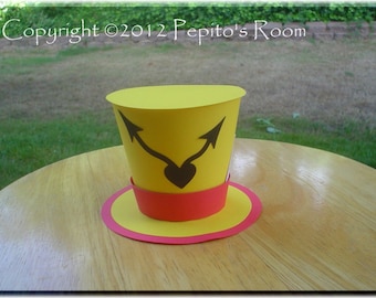 Wonderland Top Hat Centerpiece - Color Printable PDF-  Rabbit's Watch - PR