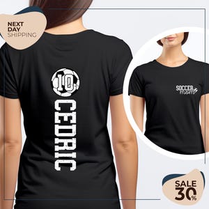 Soccer Mom Shirt With Kids Name & Jersey Number | Cute Soccer Season Mama Shirt | Gift For Soccer Lover Mom | Soccer Mom