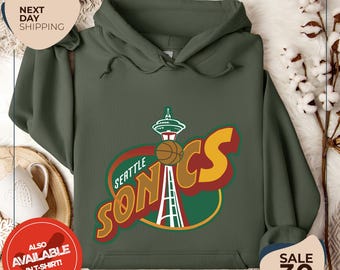 Supersonics 1994 Vintage Sweatshirt | Supersonics Hoodie | SuperSonics Team Club | Supersonics Logo Sweat | Sports Fans Gift Sports Merch