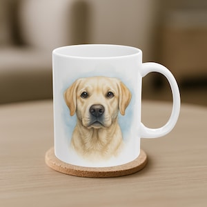 Labrador Retriever Ceramic Mug: Yellow Lab Coffee Cup, Dog Lover Gift