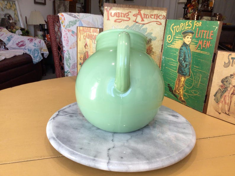 Jadeite Fire King Ball Pitcher Vintage - Etsy