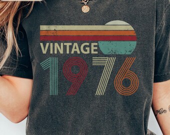 Vintage 1976 50th Birthday Shirt, Unisex Tee