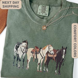 Comfort Colors® Western Shirt, Horse Shirt, Western Graphic Tee, Cowgirl Tshirt, Horse Girl T Shirt, Ranch Girl Tee, Cowboy Graphic Shirt