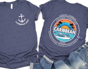 Custom Caribbean Cruise T-Shirt, Matching Family Group Shirt