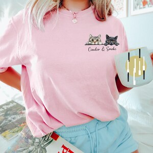 Custom Cat Shirt, Comfort Colors Shirt, Personalized Cat Shirt, Cat Lovers Shirt, Gift for Mom, Gift for Dad, Mothers Day Gift, Fathers Day