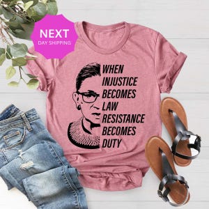 Ruth Bader Ginsburg Shirt: Feminist Pro-Choice Women&#39;s Rights Tee