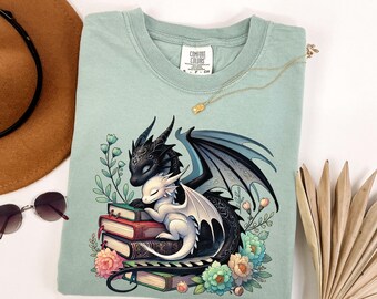Comfort Colors Dragon Book Lover Shirt, Booktok Tee
