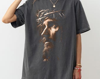 Jesus Vintage 90s Graphic Shirt, Jesus Shirt, Easter Shirt, Christian Easter Shirt, Retro Halftone Graphic Shirt, He Has Rizzen Shirt