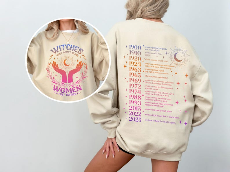 They Didn't Burn Witches They Burned Women Shirt, Feminism Shirt, Feminist Witch Shirt, Women Empowerment, Her Power, Women's Rights Shirt image 6