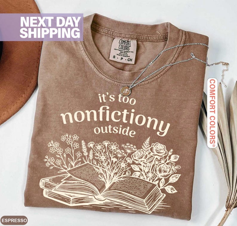 Booktrovert Shirt, Comfort Colors Funny Literary Tee image 3