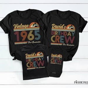 Vintage 1965 Shirt, Birthday Crew Shirts, Custom Birthday Trip Shirt, Retro Birthday Matching Tee, 60th Birthday Shirt, Birthday Party Shirt